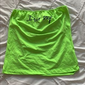 neon green tube top